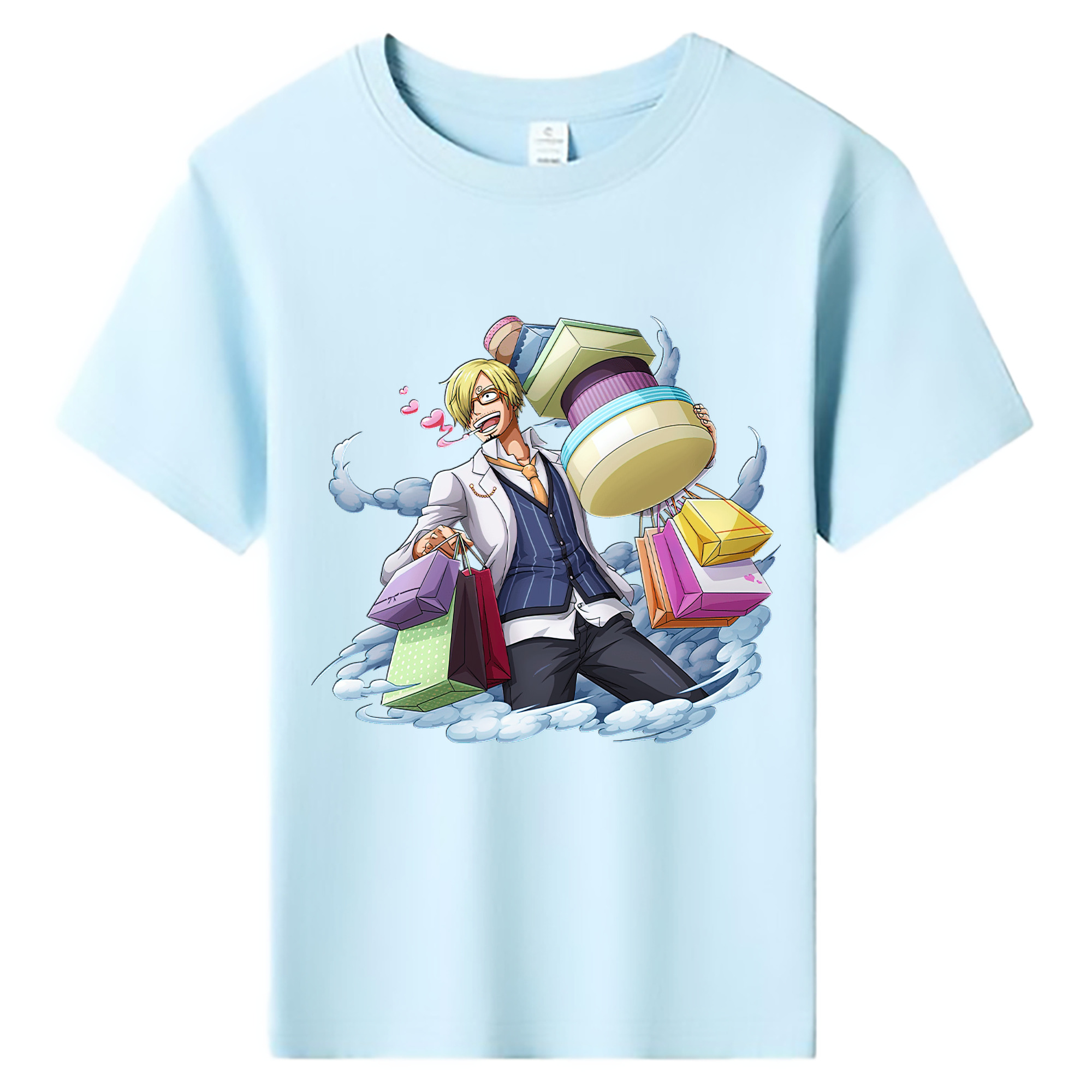 （画像用） ワンピース サンジ ONE PIECE Sanji 綿100％キッズTシャツ（フロントプリント）